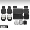 G-PLUS Full Set Seat Cover Compatible with Chevy Silverado LT Double Cab 2014-2018 Black