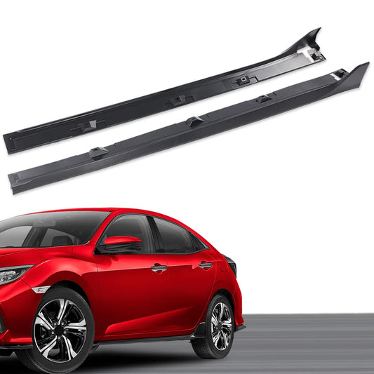 G-PLUS Side Skirt Extensions Compatible with Honda Civic 4 Door Sedan 2016-2019 Side Skirt Extension Rocker Panel Driver Passenger Side Matte Black