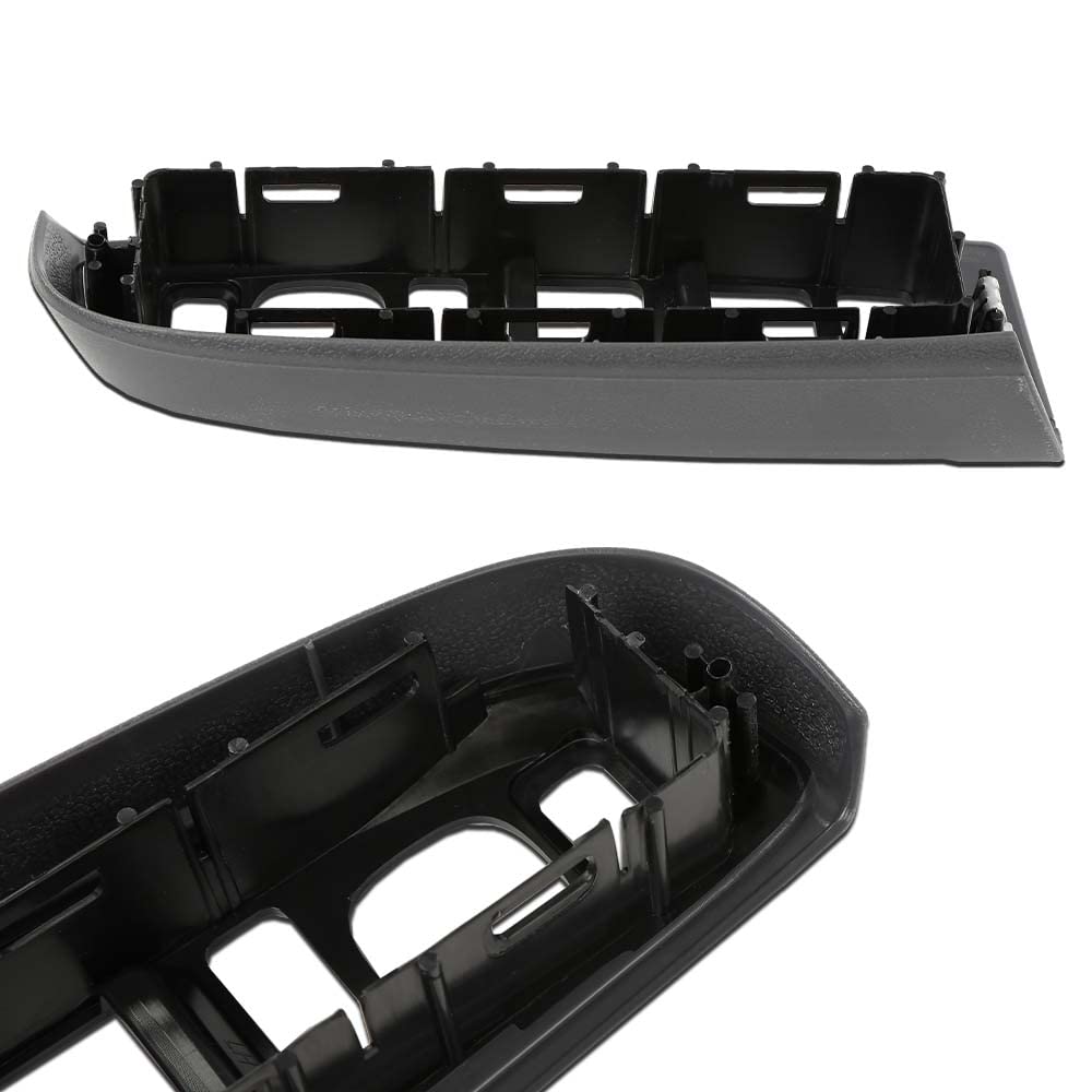 G-PLUS Window Switch Bezel Cover Driver Side, Push Button, Manual, Dark Gray, Compatible with Chevy Silverado/GMC Sierra 2003-2007