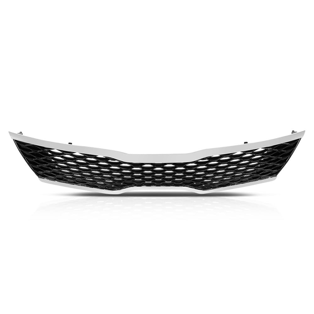 G-PLUS Front Upper Bumper Grille Assembly, Compatible with Kia Optima SX SXL Turbo 2016 2017 2018, Chrome