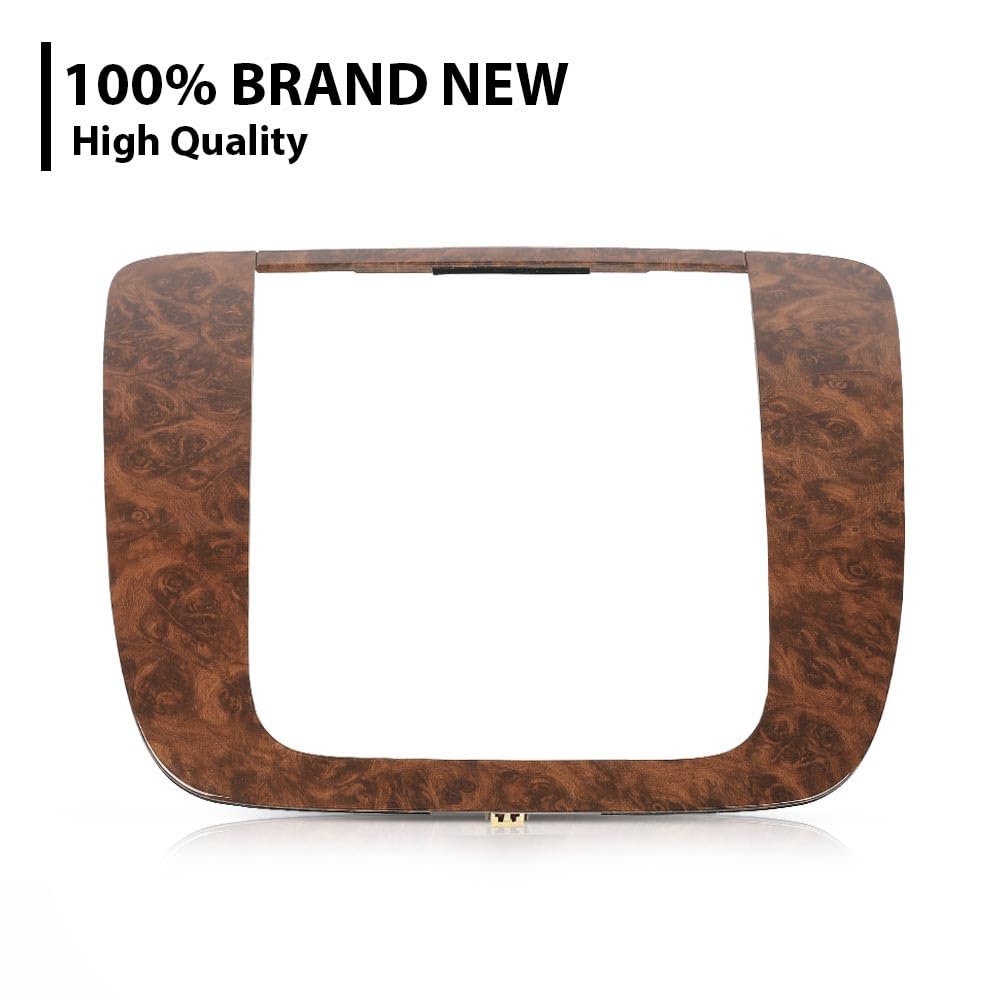 G-PLUS Dash Radio Bezel Trim Wood Grain Compatible with Chevy Silverado 1500 Tahoe GMC Sierra 1500 Yukon 2007-2014 15211886, 26887440, 15247458