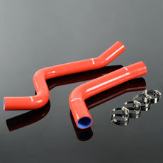 G-PLUS Silicone Radiator Hose Kit Clamps Compatible with Chevy Camaro Firebird 1967-1969 Red