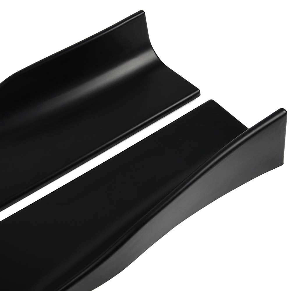Universal Polyurethane Black Car Side Fender Skirts Extension Rocker Panel Splitter Protector