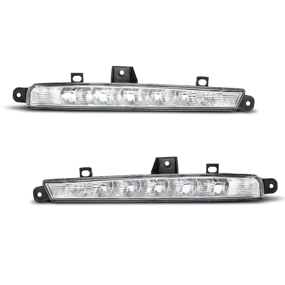G-PLUS LED Pair Fog Lamp Daytime Running Lights, Compatible with Benz W221 S63 AMG 2007-2013, LH Driver & RH Passenger Side 2PCS, 2218201356, 2218201456