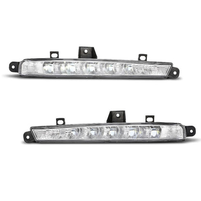 G-PLUS LED Pair Fog Lamp Daytime Running Lights, Compatible with Benz W221 S63 AMG 2007-2013, LH Driver & RH Passenger Side 2PCS, 2218201356, 2218201456