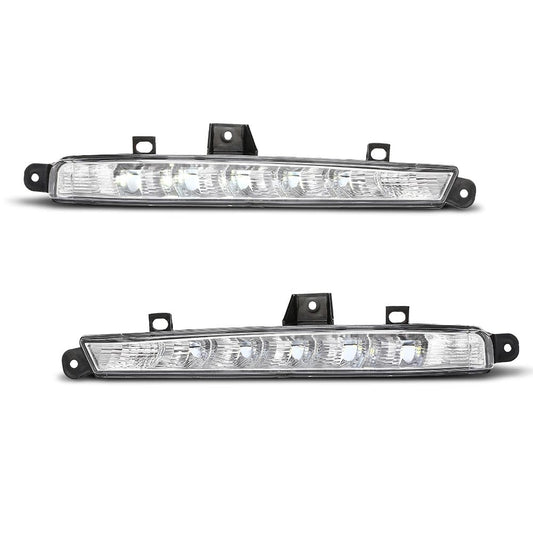 G-PLUS LED Pair Fog Lamp Daytime Running Lights, Compatible with Benz W221 S63 AMG 2007-2013, LH Driver & RH Passenger Side 2PCS, 2218201356, 2218201456
