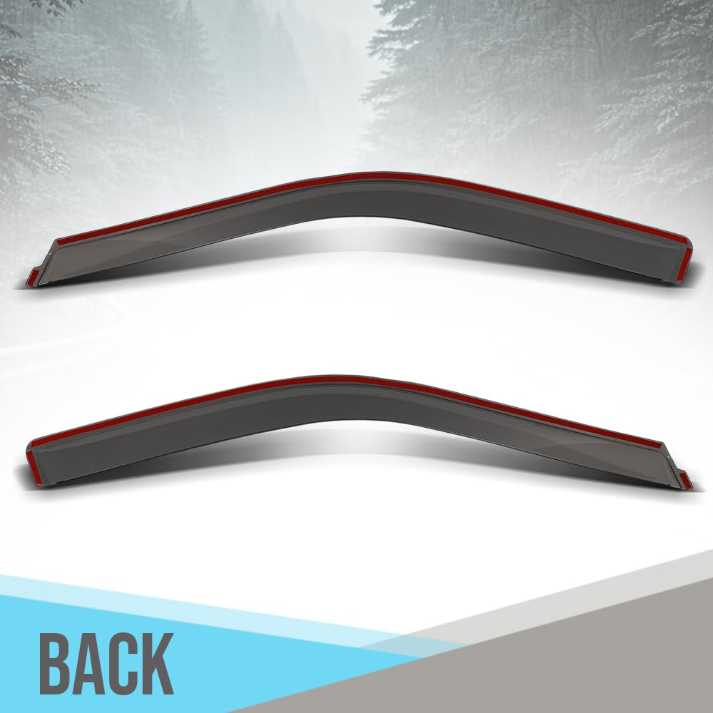 G-PLUS Out-Channel Mount Ventvisor Window Deflectors Compatible with Ford F150 2015-2026; Fit Ford F250/ F350/ F450 Super Duty Standard Cab Only 2017-2026 2 PCS Smoky