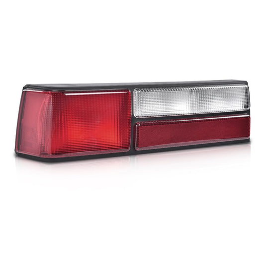 G-PLUS Taillights Taillamps Rear Brake Lights Left Driver Side w/o Bulbs Compatible with Ford Mustang 1987-1993 FO2800168, E7ZZ13405A Red Lens Black Housing Faros Traseros Luces TraserasAssembly