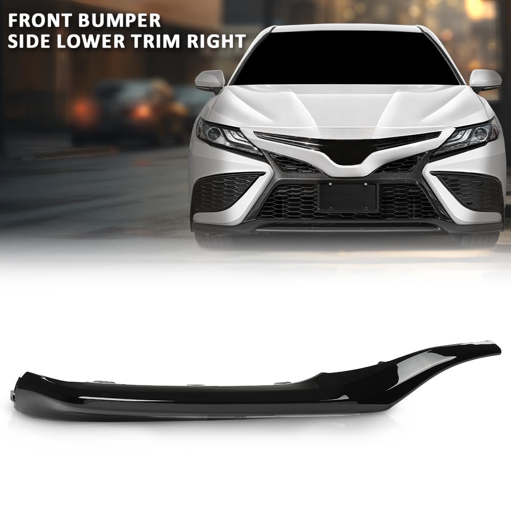 G-PLUS Front Bumper Side Lower Trim Right Matte Compatible with Toyota Camry XSE SE 2021-2023 5312306190