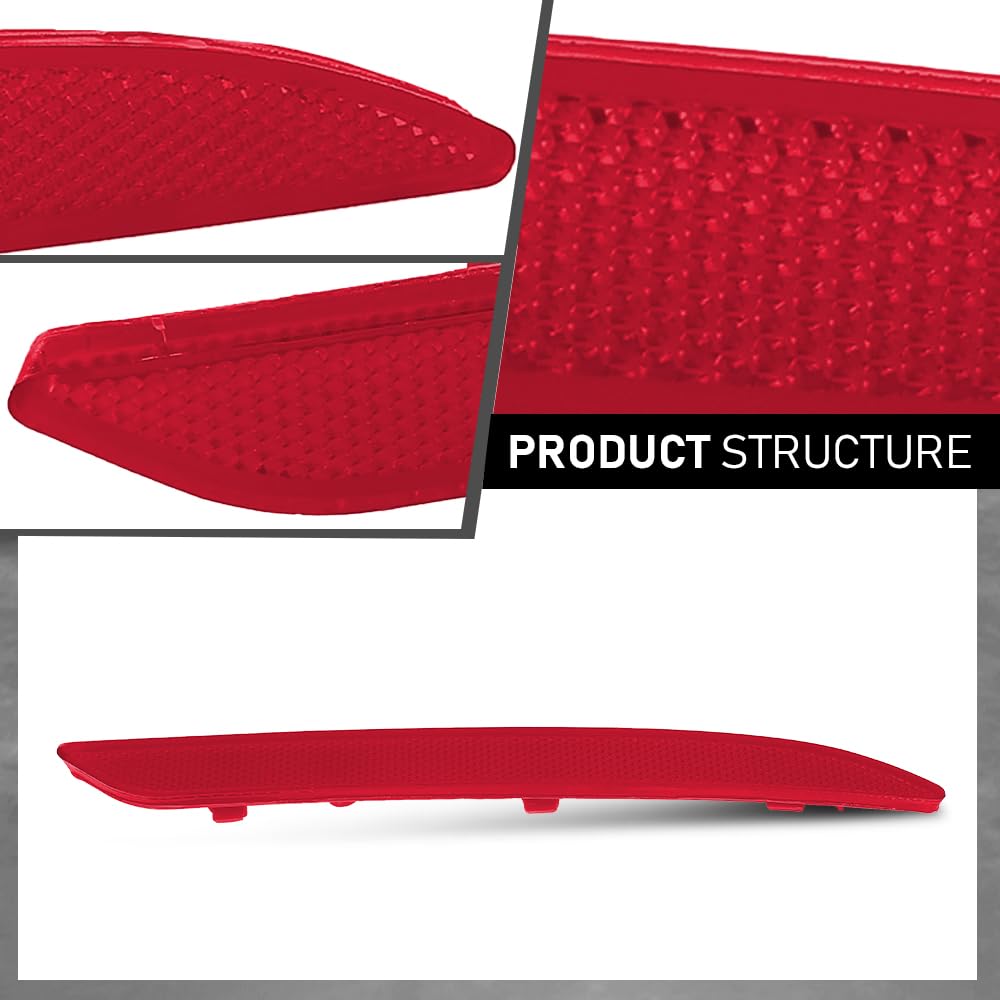 G-PLUS Rear Right Bumper Reflector, Compatible with Benz A220 A35 GLE350 GLE63 S550 2014-2022, Passenger Side, 2228200874, MB1185104