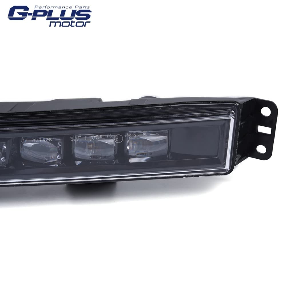 G-PLUS Front Bumper LED Fog Lights Compatible With 2018-2019 Honda Accord Sedan,Fog Lamp Daytime Running Light w/Bezel + Wiring Kit Left & Right Side