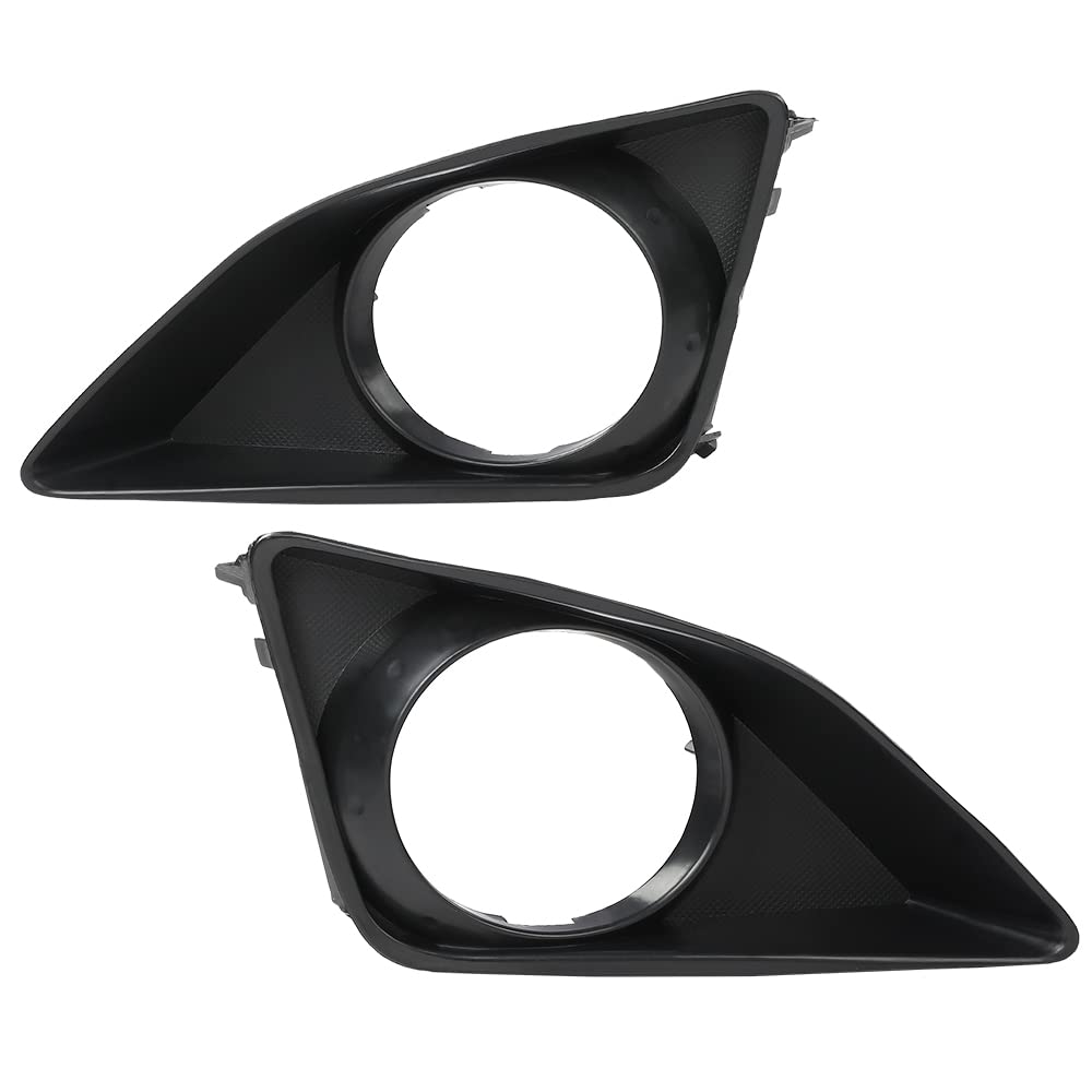 G-PLUS Front Bumper Fog Light Trim Set Compatible with 2009-2010 Toyota Corolla Left & Right w/Fog Light Hole 8148102100, TO1039116, 8148202090, TO1038116 Fog Lamp Accessories