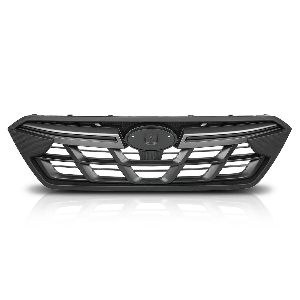 G-PLUS Front Bumper Grille Grill Dark Grey & Black Trim Compatible with Subaru Crosstrek 2021-2023 J1010FL320