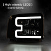 G-PLUS LED Bar Headlights Assembly Fit Ford F250 F350 F450 F550 Super Duty 2005-2007,Fit Ford Excursion 2005 Smoke Lens Black Housing DRL Headlamps w/Wiring,faros delanteros