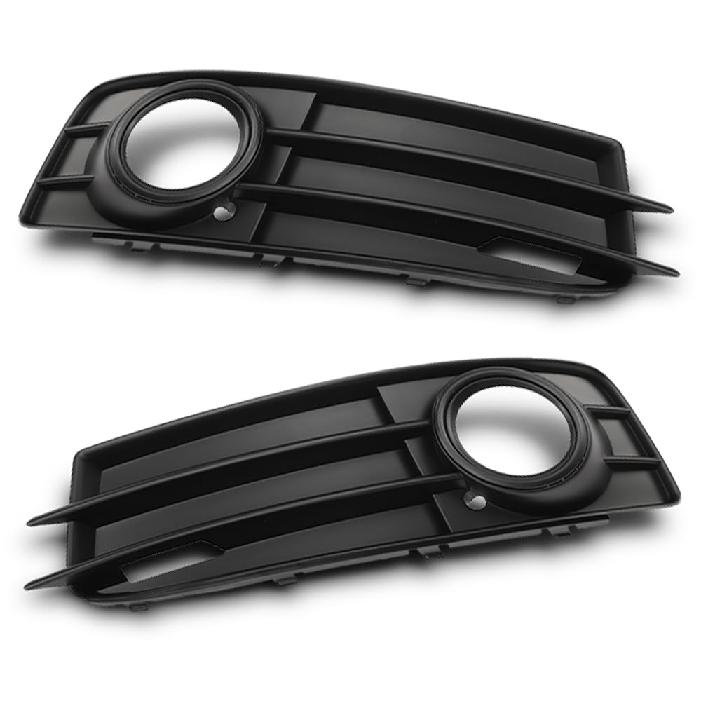 G-PLUS Fog Light Trim Set Driver and Passenger Side Compatible with Audi A3 Base/Quattro Base 2009-2013 Fit Models with Sport Package 8P0 807 681 N ZDE, 8P0 807 682 F ZDE Black