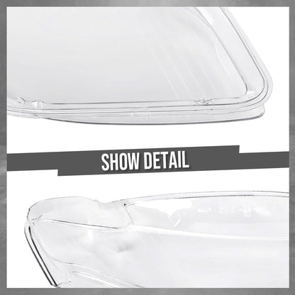 G-PLUS Headlight Lens Cover Compatible with Audi A4 B7 S4 2005-2008 Left & Right Pair Front Headlamp Lens Cover Clear