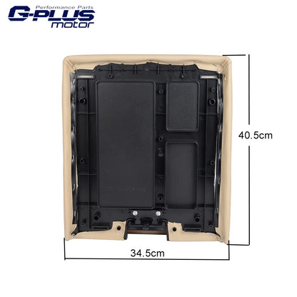 G-PLUS Leather Console Lid Armrest Cover With the Latch Compatible with 2007-2013 Chevy GMC OEM GM Part 20864154