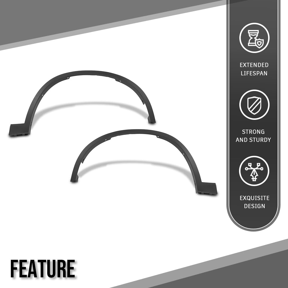 G-PLUS Wheel Arch Molding Set Front Left & Right Side Compatible with BMW X1 sDrive28i 2017-2022, Fit BMW X1 xDrive28i 2016-2022 51777332337, 51777332338 Black