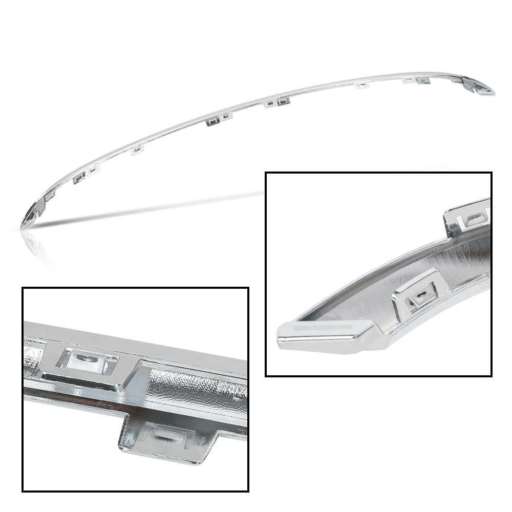 G-PLUS Front Center Bumper Trim Compatible with Chrysler 200 (submodel: C, Limited, LX, S) 2015-2017 68203029AB CH1044120 Chrome
