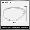 G-PLUS Headlight Bezel Compatible with Mini Cooper Countryman 2011-2016 & Paceman 2013-2016 Left Side 51139813823, MC2506103 Silver