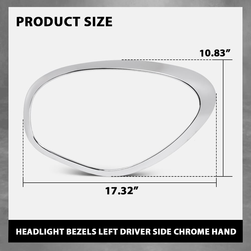 G-PLUS Headlight Bezel Compatible with Mini Cooper Countryman 2011-2016 & Paceman 2013-2016 Left Side 51139813823, MC2506103 Silver