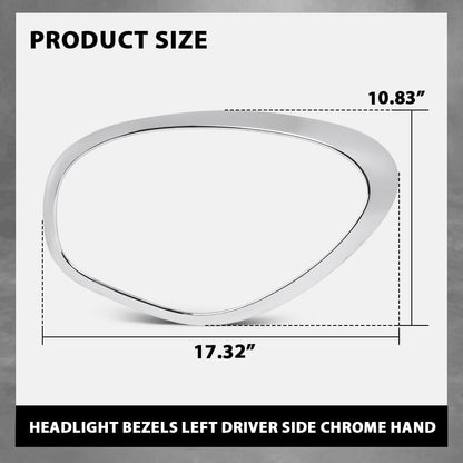 G-PLUS Headlight Bezel Compatible with Mini Cooper Countryman 2011-2016 & Paceman 2013-2016 Left Side 51139813823, MC2506103 Silver