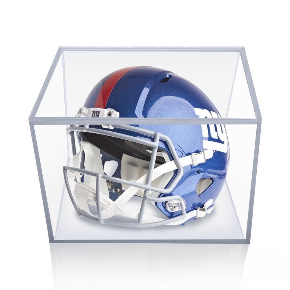 G-PLUS Mini Helmet Display Case Acrylic Football Baseball Helmet Cases UV Protection Sports Souvenirs and Collectibles Box
