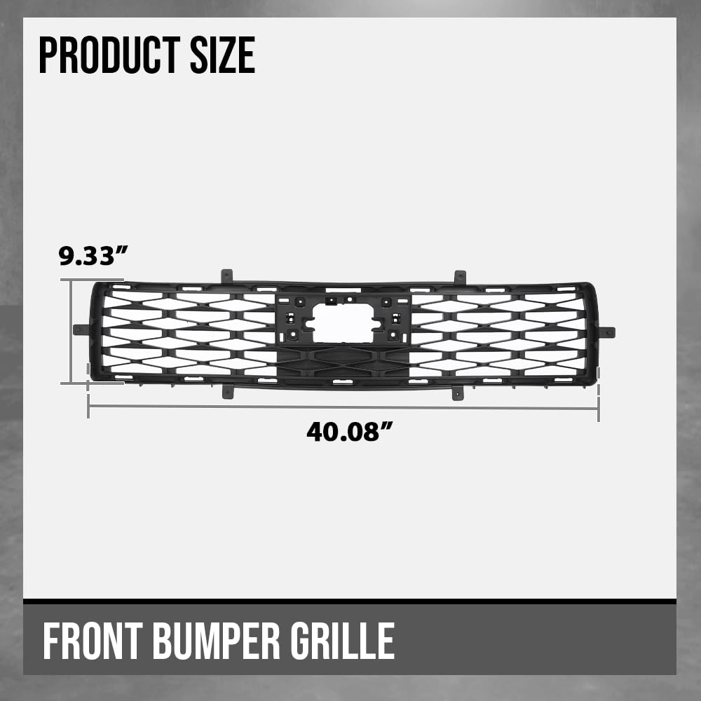 G-PLUS Front Bumper Lower Bottom Grille Grill Compatible with Toyota 4Runner (submodel: SR5 Premium, SR5 Sport, T Off, T Pro, T Sport) 2021 2022 2023 5311235090, 53112-35090 Black