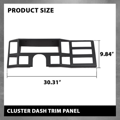 G-PLUS Dash Bezel Panel Surround Trim Compatible with Jeep Cherokee XJ 1984-1996 Black Dashboard