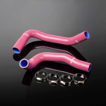 G-PLUS Silicone Radiator Hose Kit Compatible With 1971-1988 Chevy Small Block Camaro SBC Pink