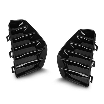G-PLUS Bumper Cover Grilles Pair Compatible with Cadillac XT4 2019 2020 2021 2022 2023 2024 GM1038293, 191275994511 Glossy Black