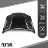 G-PLUS Front Hood Panel Compatible with Chrysler 300 2015 2016 2017 2018 2019 2020 2021 2022 2023 Black