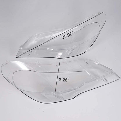 G-PLUS Headlight Headlamp Lense Clear Lens Cover Replacement For 2007-2012 BMW X5 E70 4 Door 1 Pair