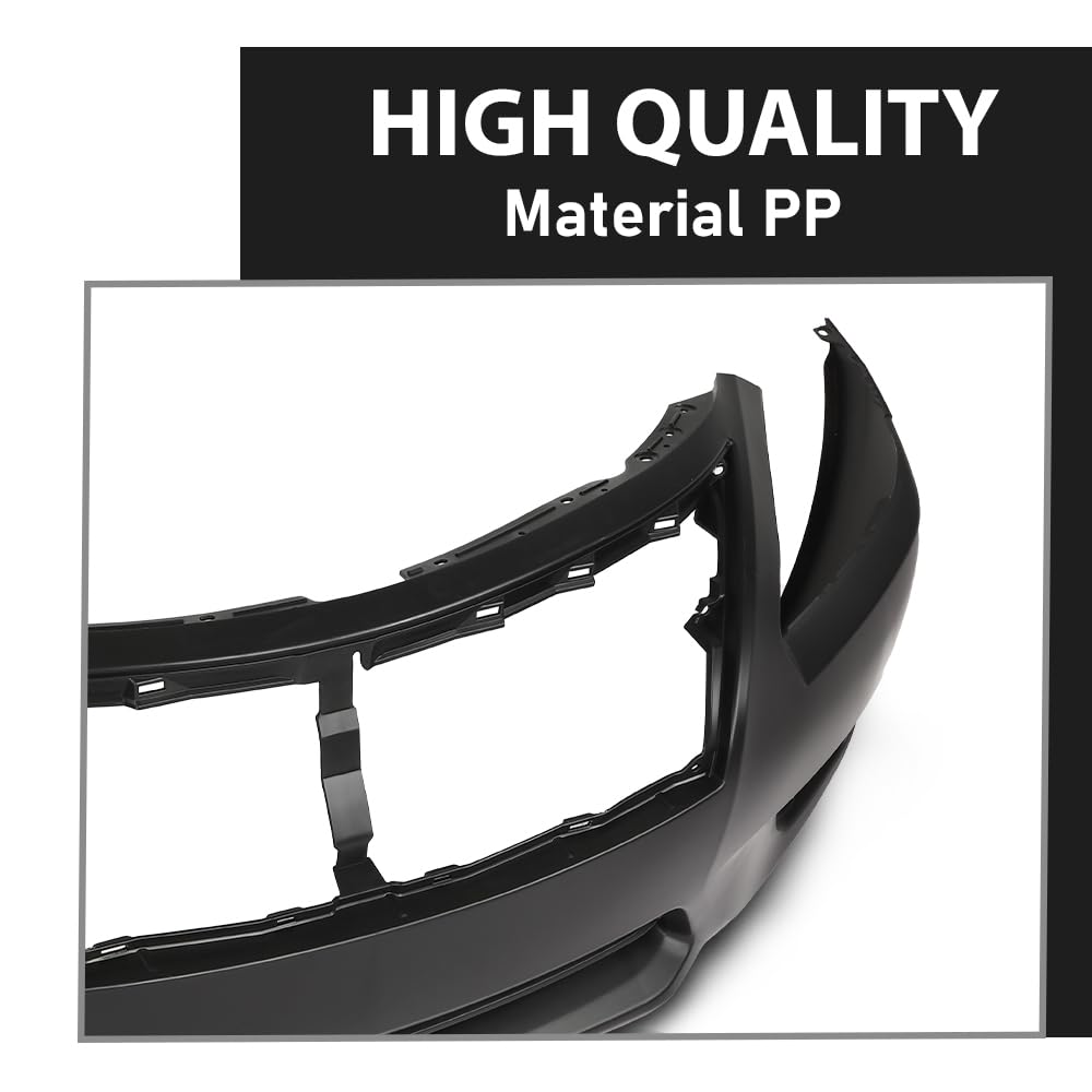 G-PLUS Front Bumper Cover Primed Fit Nissan Altima Base, S, SL, SV 2013-2015 w/Tow Hook Hole & Fog Light Holes w/o License Plate Provision & Parking, 620223TA0H