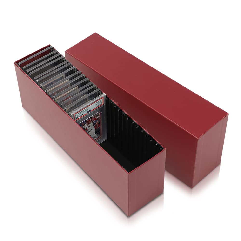 G-PLUS Slotted Graded Card Storage Holder Container Trading Cards Boxes Fit Slat Storage Boxes
