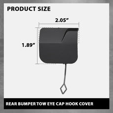 G-PLUS Rear Bumper Tow Hook Cover for Cadillac SRX 2010-2016 Black Side View