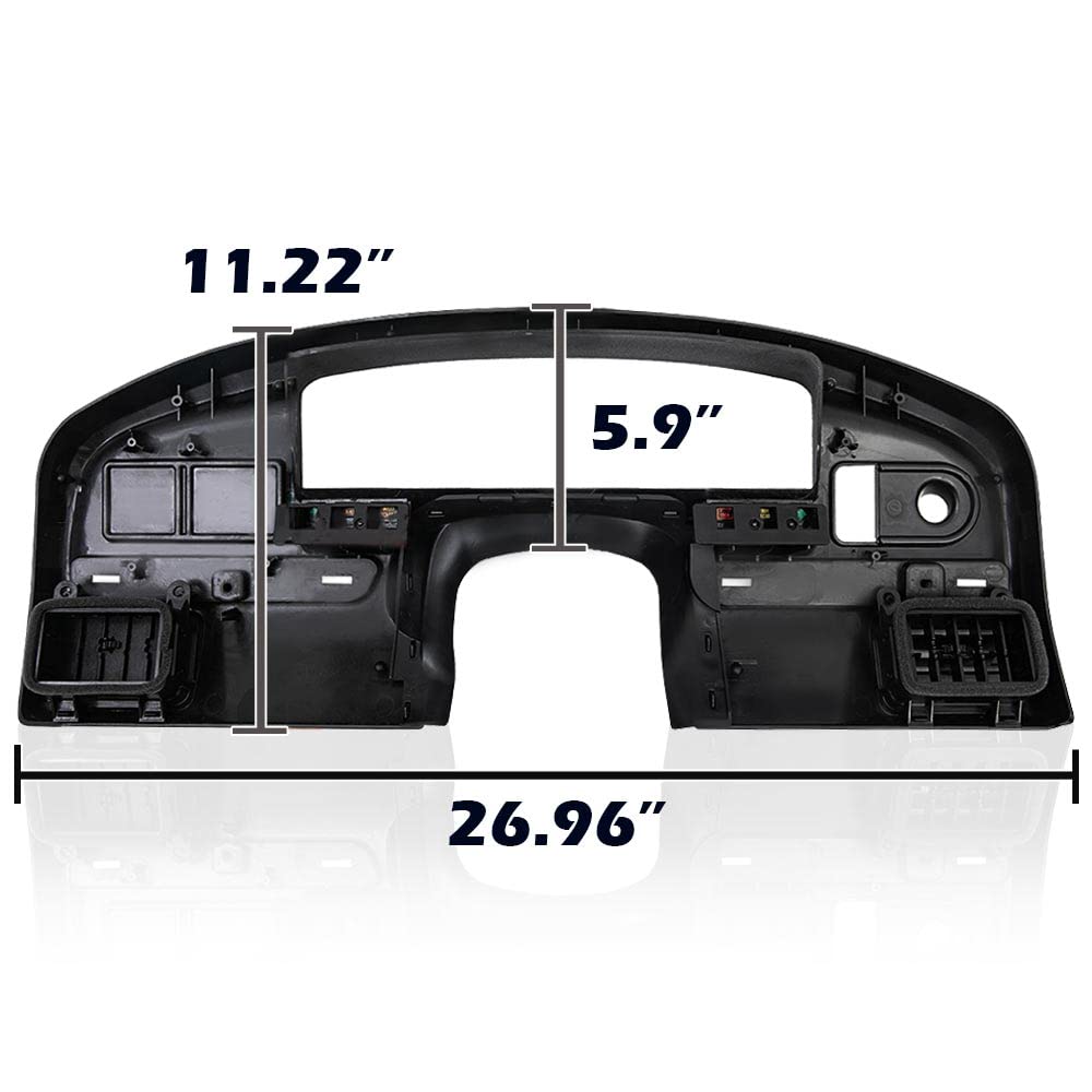 G-PLUS Dashboard Dash Panel Bezel, Compatible with Ford F150 F250 F350 Super Duty 1992 1993 1994 1995 1996 1997 W/Gas Engine Dash Cover ABS Plastic Adhesive