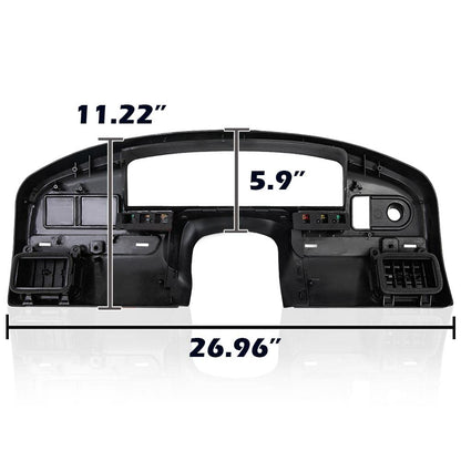 G-PLUS Dashboard Dash Panel Bezel, Compatible with Ford F150 F250 F350 Super Duty 1992 1993 1994 1995 1996 1997 W/Gas Engine Dash Cover ABS Plastic Adhesive