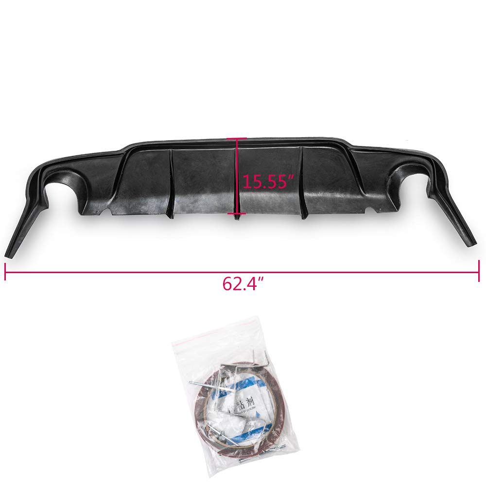 G-PLUS Rear Bumper Lip Diffuser Replacement for Lexus IS250 IS350 2006 2007 2008 F-Sport Style PU Add on Rear Lip Finisher Under Chin Spoiler Splitter Valance