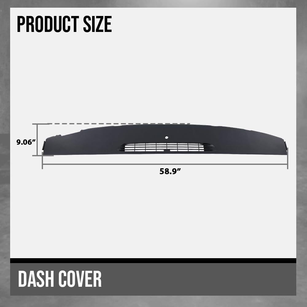 G-PLUS Upper Dashboard Bezel Compatible with Chevy Silverado/suburban/tahoe/gmc Sierra/Yukon/Avalanche/cadillac Escalad 2007-2013 15845046, 25828553 Dash Panel Cover