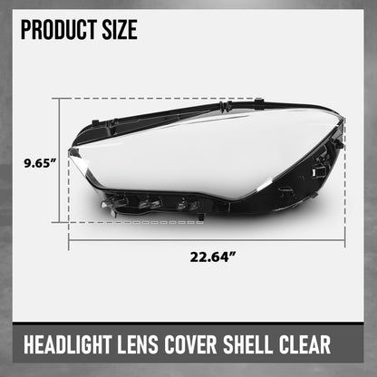 G-PLUS Headlight Lens Cover Compatible with Benz CLA-Class W118 CLA250 CLA35 AMG 2020-2022 Left & Right Front Headlamp Lens Cover Clear
