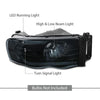 G-PLUS LED Headlights Headlamps Compatible with Dodge Ram 1500 2002-2005,Compatible with Dodge Ram 2500 3500 2003-2005 Smoke Lens Black Housing Clear Reflector,faros delanteros Assembly