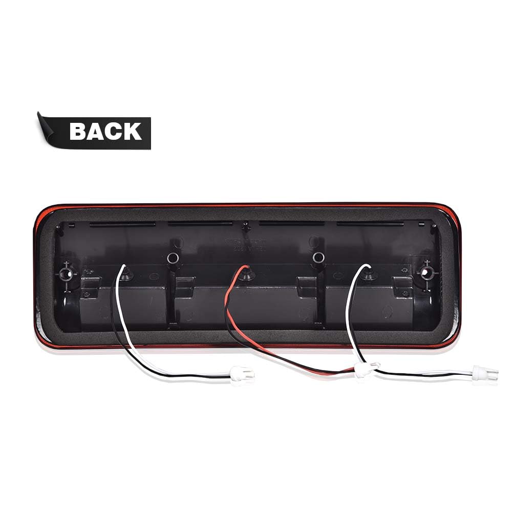 G-PLUS Rear Third Brake Light Led Tail Light Compatible With Ford F150 Explorer 2004 2005 2006 2007 2008 Red Lens Chrome Housing