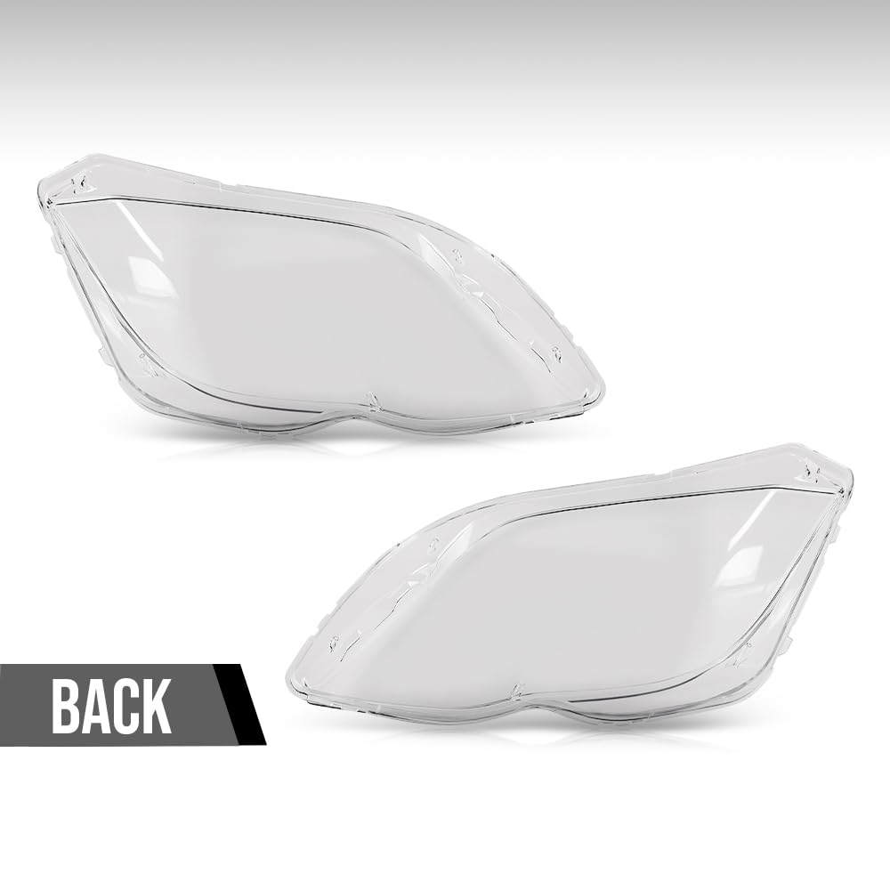 G-PLUS Headlight Lens Cover Compatible with Benz GLK X204 GLK250 GLK280 GLK300 GLK350 2013 2014 2015 Left & Right Front Headlamp Lens Cover Clear