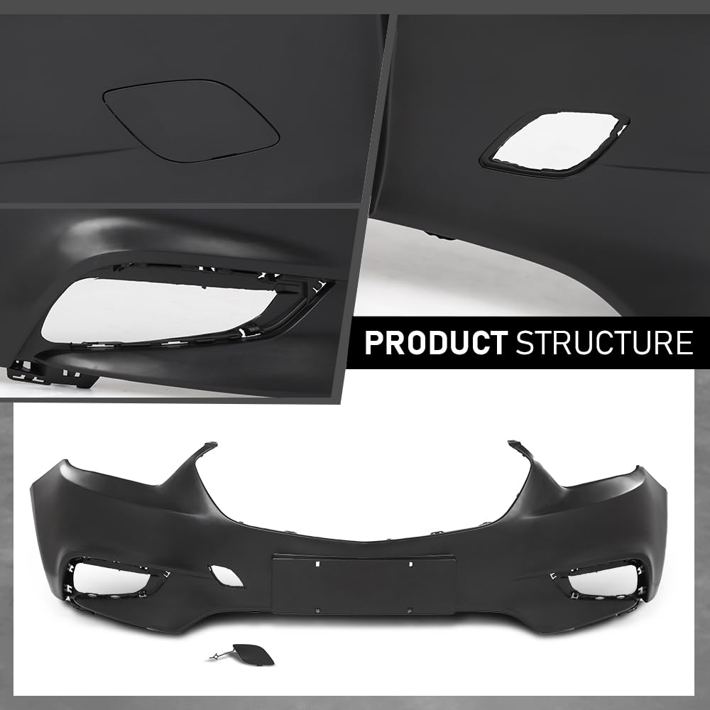 G-PLUS Front Bumper Cover Compatible with Buick Encore 2017 2018 2019 2020 2021 w/o Sensor Hole, GM1014128, Primed Black