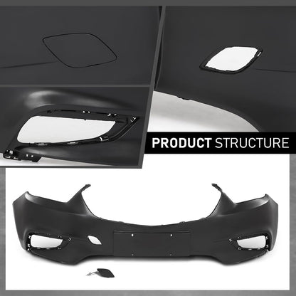 G-PLUS Front Bumper Cover Compatible with Buick Encore 2017 2018 2019 2020 2021 w/o Sensor Hole, GM1014128, Primed Black