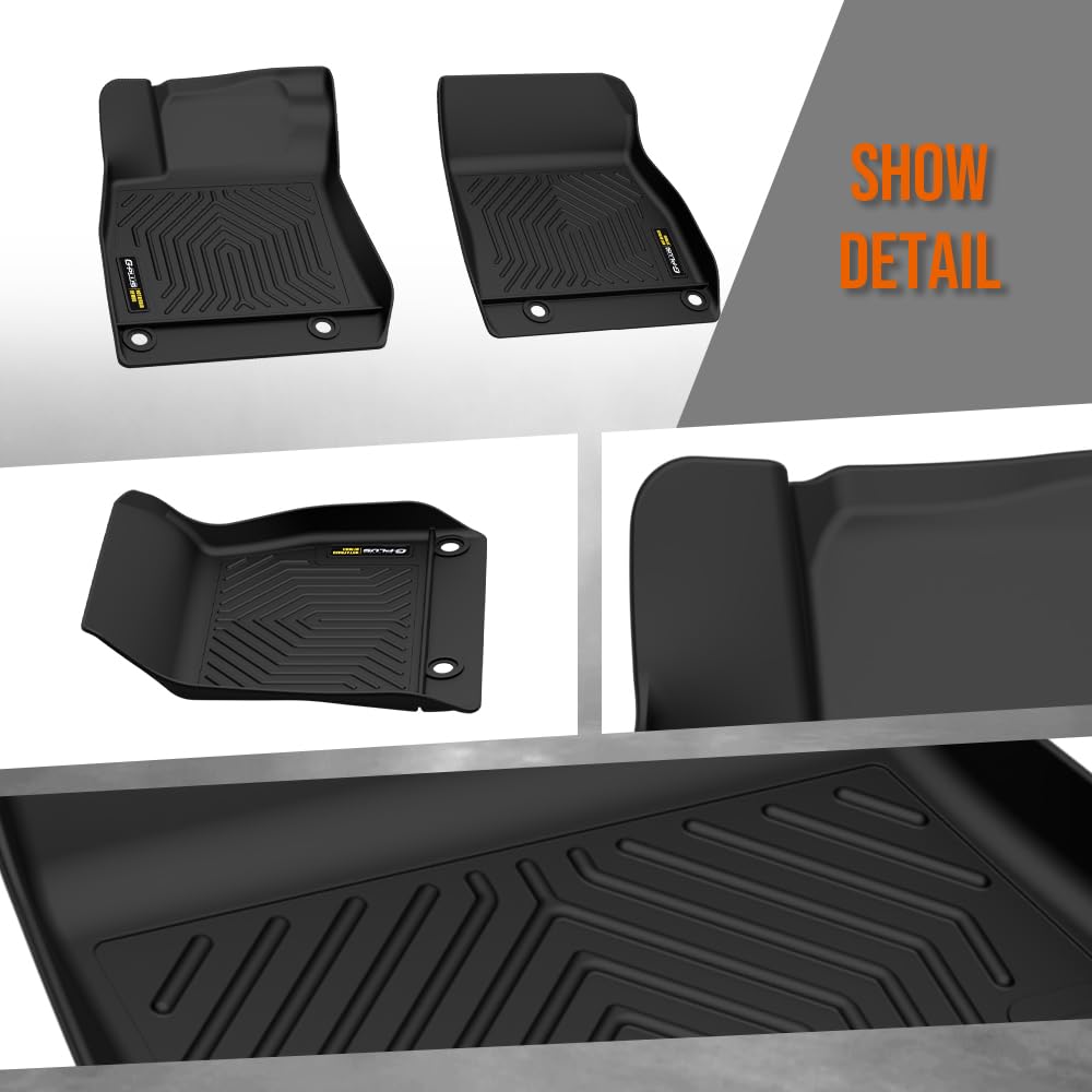 G-PLUS TPE Floor Mats Fit Nissan Sentra 2020-2024 1st & 2nd Row Truck Accessories Cargo Liners All Weather Protection 3pcs Black Alfombras para Carro