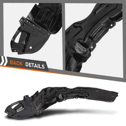 G-PLUS Front Passenger & Driver Side Fender Liner Set Compatible with Toyota Matrix 2003-2008 5387602110, 5387502100, TO1248123, TO1249123 2 PCS Black