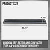 G-PLUS Window Rain Deflector and Sun Visor Compatible with RV Window Rain Deflector and Sun Visor Fit 44-49 Inch Wide Window in-Channel Rain Guards Smoke