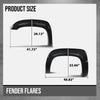 G-PLUS Fender Flares 4PCS Paintable Compatible with Chevy Avalanche 2007-2013 Black